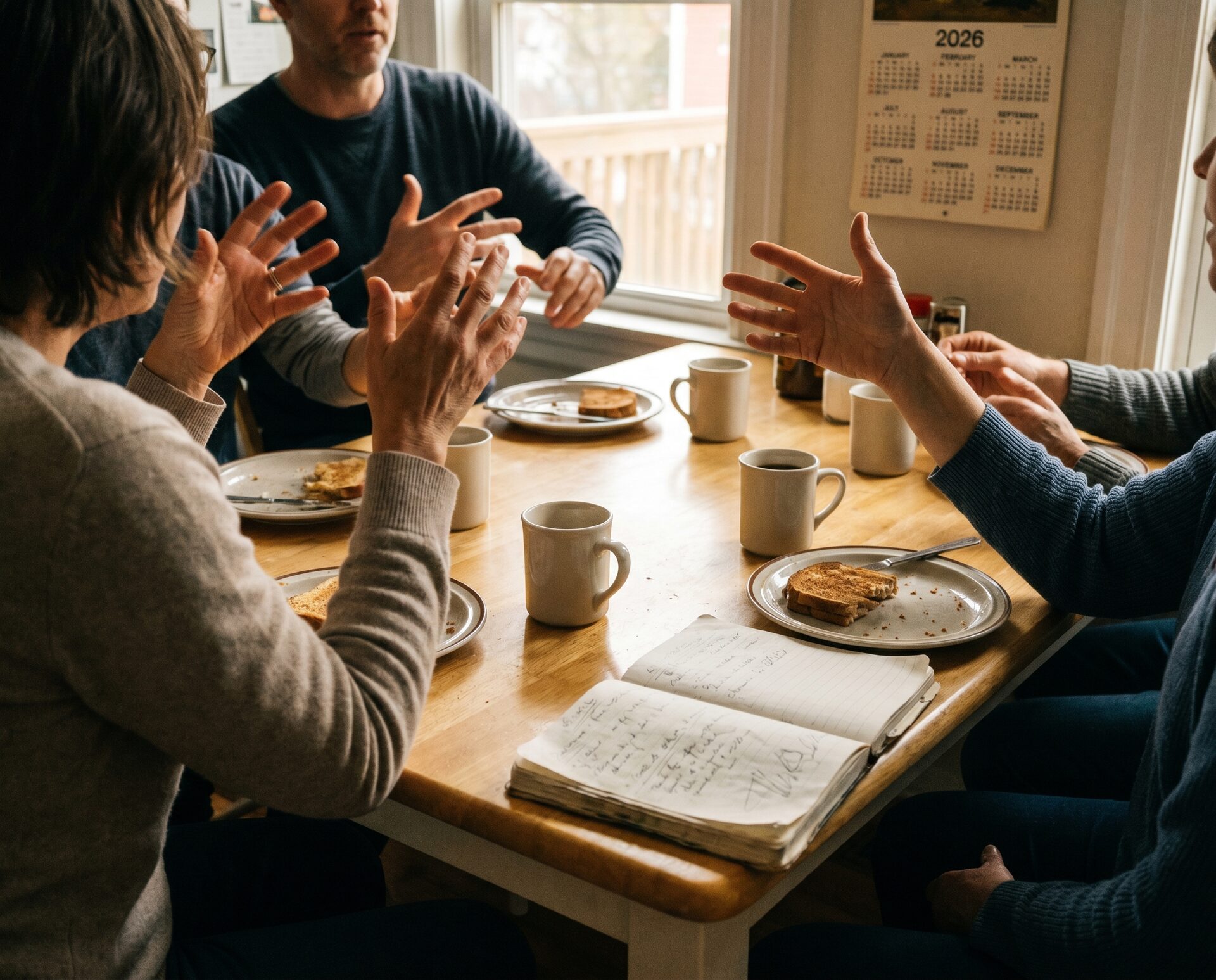 A Community Group at a kitchen table